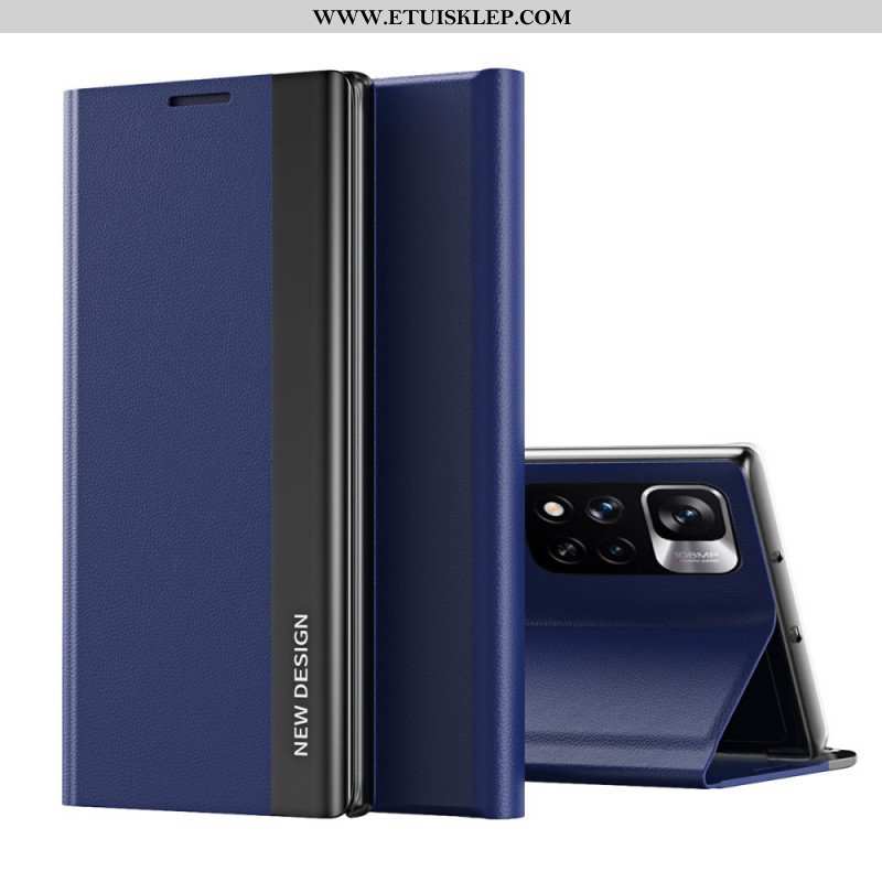 Etui Na Telefon do Xiaomi Redmi Note 11 Pro Plus 5G Etui Folio Nowy Projekt Ze Sztucznej Skóry